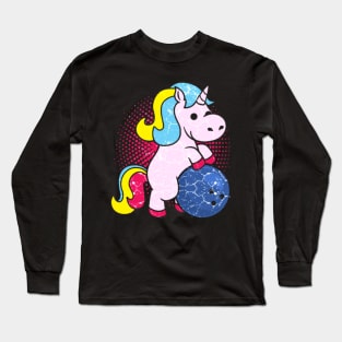 Unicorn Daughter Bowling Kids Funny Bowling Long Sleeve T-Shirt